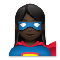 Woman Superhero- Dark Skin Tone emoji on LG